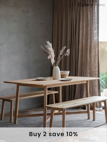 Gallery Home Natural Columbia 6 Seater Dining Table (M72816) | £680
