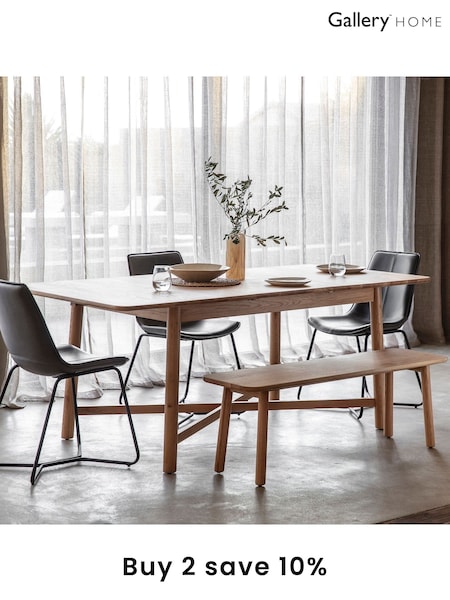 Gallery Home Natural Columbia 8 Seater Extending Dining Table (M72817) | £915