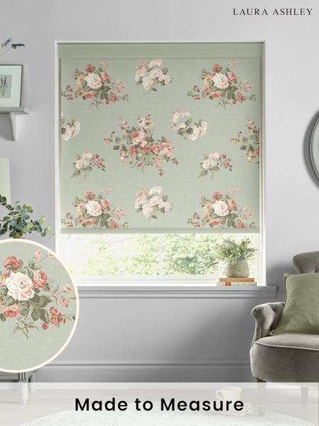 Laura Ashley Sage Green Rosemore Roller Blind (M74213) | £58