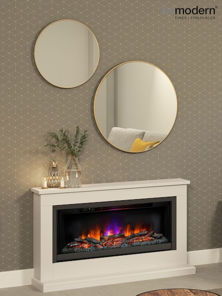 Be Modern Cream Hansford Grande Electric Fireplace (M74248) | £1,060