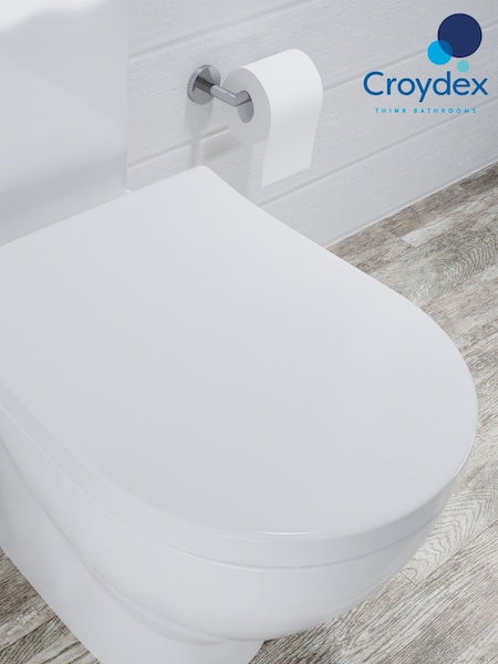CROYDEX White Malo White Long D Shape Toilet Seat (M74804) | £83