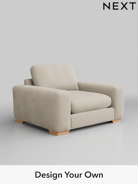 Plush Velvet Easy Clean/Oyster Houghton Deep Relaxed Sit (M75698) | £1,025