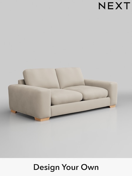Plush Velvet Easy Clean/Oyster Houghton Deep Relaxed Sit (M75698) | £1,425