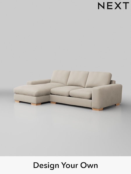 Plush Velvet Easy Clean/Oyster Houghton Deep Relaxed Sit (M75698) | £2,125