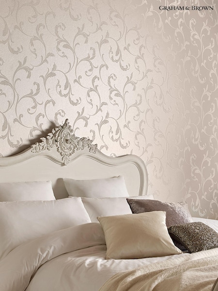 Graham & Brown Cream Baroque 10M Wallpaper (M75764) | £140