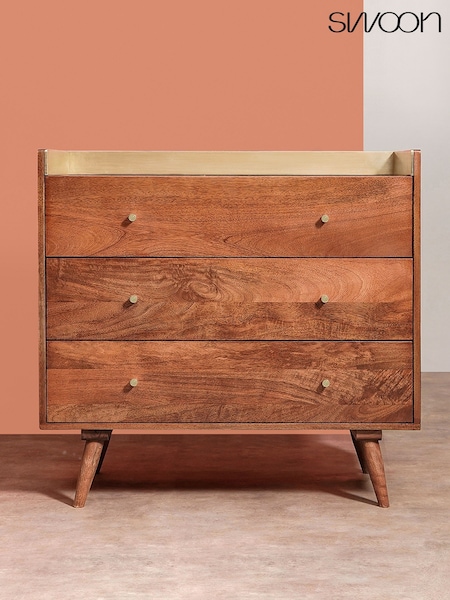 Swoon Fresco Mango Wood 3 Drawer Chest Of Drawers