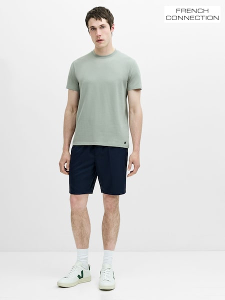 Blue - Regular French Connection Casual Comfort Shorts With Drawstring