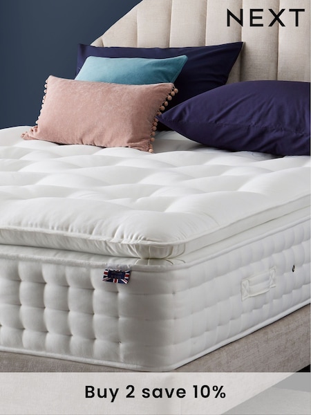 4500 Pocket Sprung Superior Deluxe Wool Mattress Medium with Pillow Top (M77397) | £950 - £1,150
