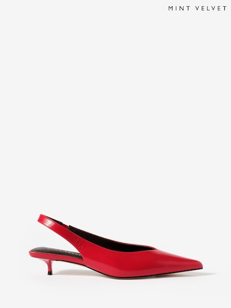 Red - Mint Velvet Skye Slingback Court Heels