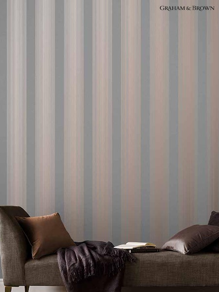 Graham & Brown Grey Lagom Stripe 10M Wallpaper (M78253) | £80