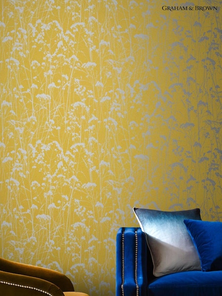 Graham & Brown Summer Yellow Grace Wallpaper (M78329) | £1