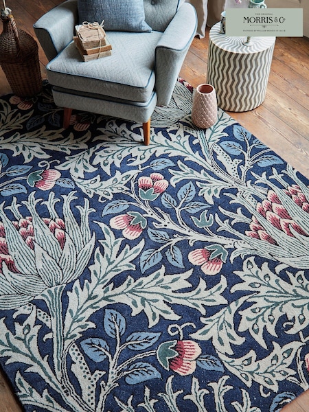 Morris & Co. Blue Artichoke Rug (M79003) | £515 - £1,000