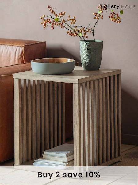 Gallery Home Natural Brogan Side Table (M79089) | £295