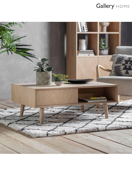 Gallery Home Natural Ramsey 2 Drawer Coffee Table (M79095) | £600