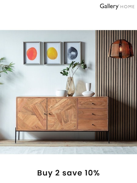 Gallery Home Natural Lilia 2 Door 3 Drawer Sideboard (M79096) | £1,030
