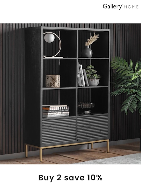 Gallery Home Black Archer 2 Door Open Display Unit (M79113) | £800