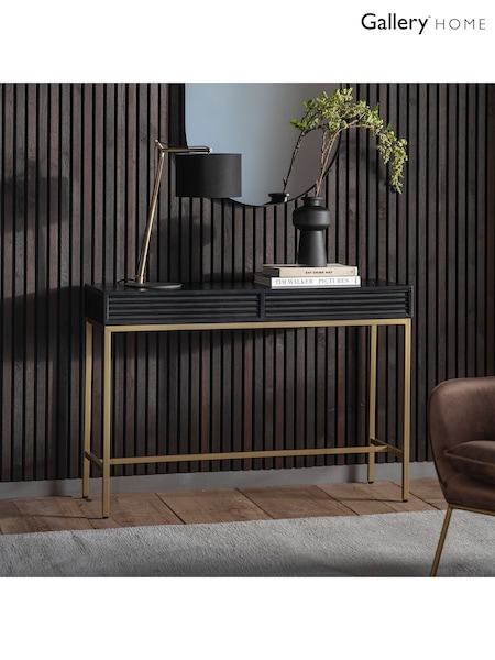 Gallery Home Black Archer 2 Drawer Console Table (M79114) | £426