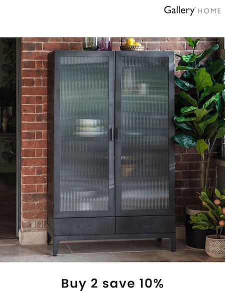 Gallery Home Grey Deja 2 Door 2 Drawer Display Unit (M79117) | £1,125