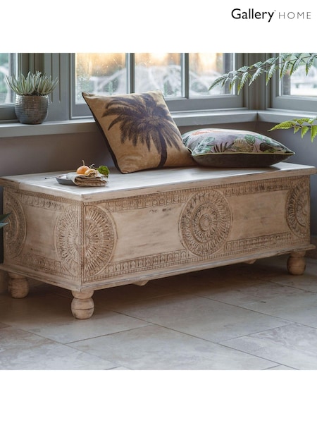 Gallery Home White Carney Storage Bench (M79118) | £730