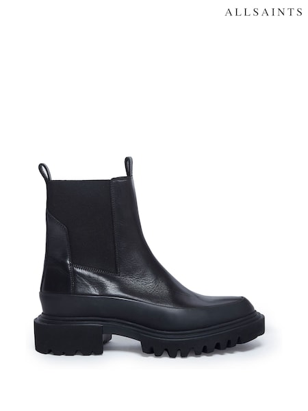 AllSaints Black Harlee Chelsea Boots (M79237) | £199