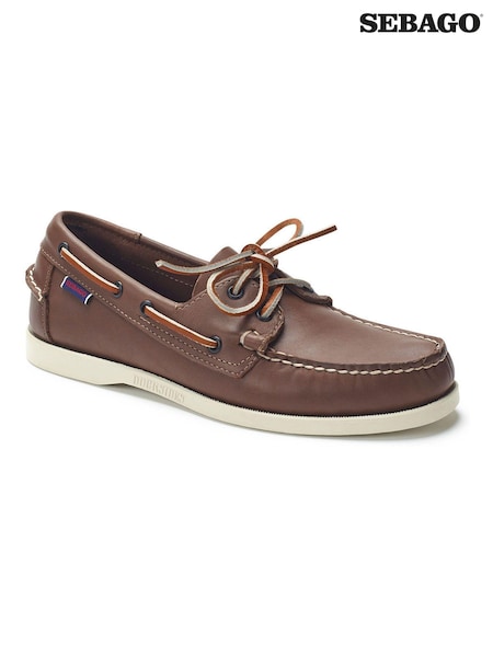 Sebago Brown Dockside Portland Leather Boat Shoes (M80254) | £120
