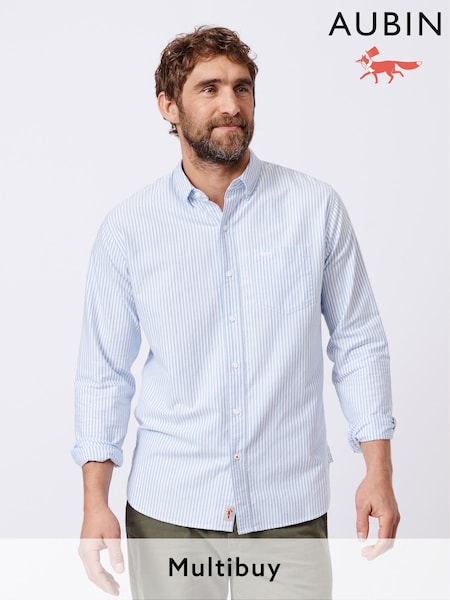 Aubin Aldridge Oxford Button Down Cotton Shirt (M80313) | £79