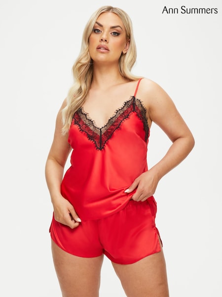 Ann Summers Red Cerise Satin Cami Set (M81857) | £20