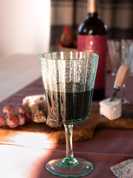 Laura Ashley Set of 4 Green Red Wine Glasses (M81935) | £49