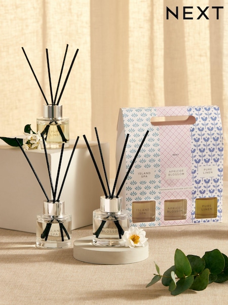 Apricot Blossom Set of 3 Fragranced Reed Diffuser (M82579) | £12