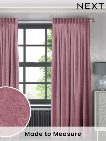 Pink Lazio Made To Measure Curtains (M84463) | £100