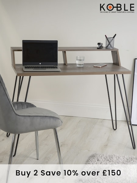 Koble Lime Wash Grey Bea Smart Compact Desk (M84473) | £80