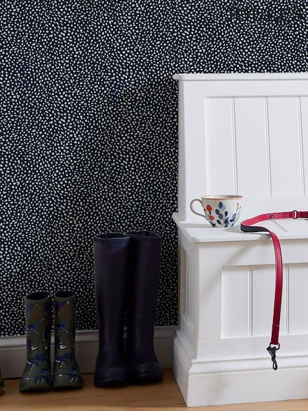 Joules French Navy Guinea Spot Wallpaper Sample (M86892) | £1