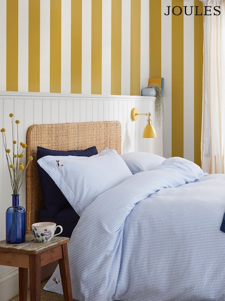 Joules Antique Gold Harborough Stripe Wallpaper Sample (M86918) | £1