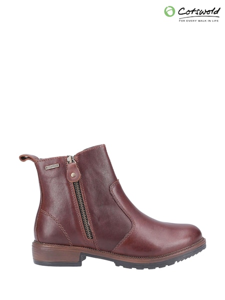 Cotswold Brown Ashwicke Zip Ankle Boots (M87013) | £82