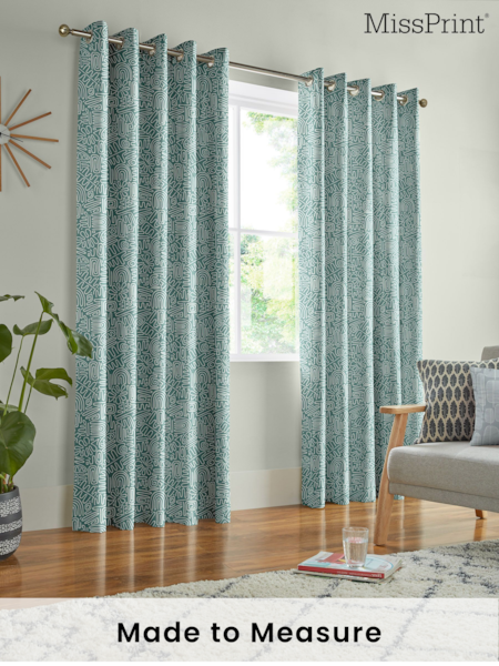 MissPrint Condor 100% Cotton Nazca Made to Measure Curtains (M87781) | £91