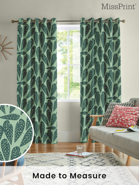 MissPrint Jungle 100% Cotton Tropics Made to Measure Curtains (M87784) | £91