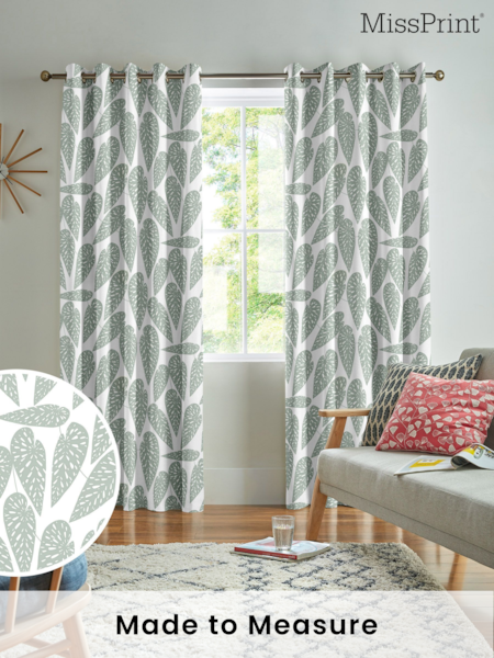 MissPrint Shaded 100% Cotton Tropics Made to Measure Curtains (M87802) | £91