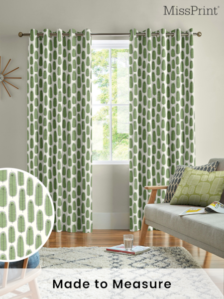 MissPrint Pippin 100% Cotton Bloom Blossom Made to Measure Curtains (M87809) | £91