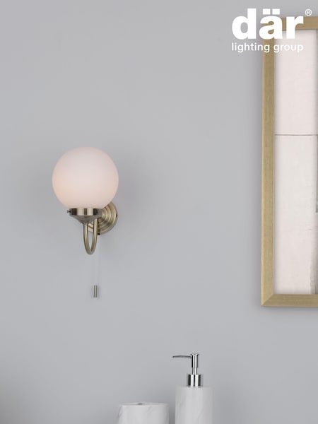 Dar Lighting Brass Biba Bathroom Wall Light (M88009) | £52