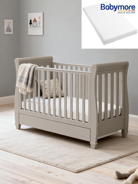 Babymore Eva Cot Bed With Fibre Mattress