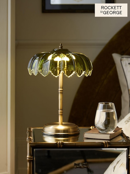 Rockett St George Green/Gold Palm Desert Island Table Lamp (M88669) | £90