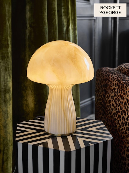 Rockett St George White Porcini Table Lamp (M88675) | £105