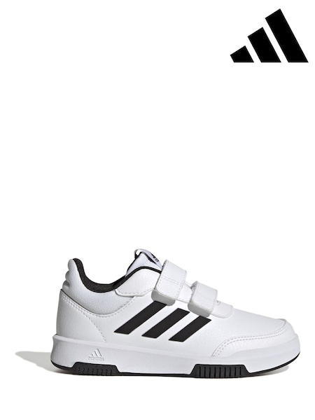 Adidas White/Black Hook and Loop Tensaur Sport Trainers (M89212) | £28