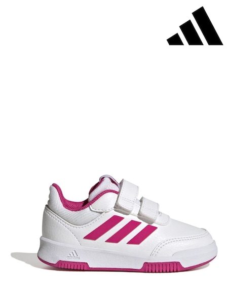 adidas White/Pink White/Pink Tensaur Sport Hook and Loop Trainers (M89224) | £23