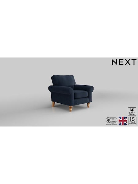 Fine Chenille Easy Clean/Dark Navy Blue Mallory (M91058) | £625