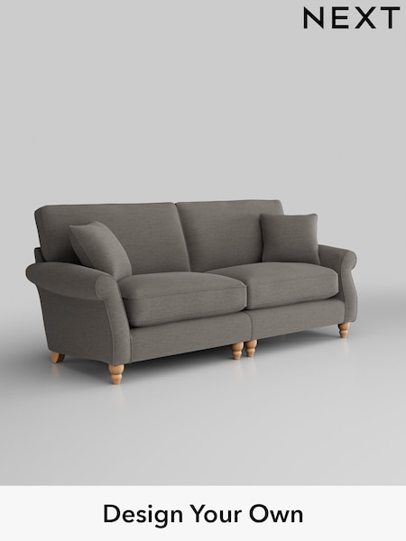 Fine Chenille Easy Clean/Dark Smoke Grey Ashford Relaxed Sit (M91207) | £1,525