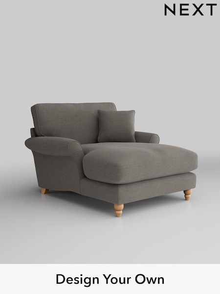 Fine Chenille Easy Clean/Dark Smoke Grey Ashford Relaxed Sit (M91207) | £1,175