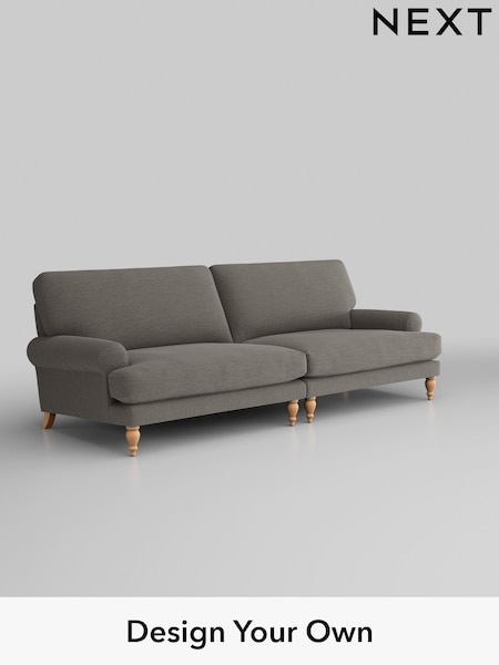 Fine Chenille Easy Clean/Dark Smoke Grey Erin Deep Relaxed Sit (M91221) | £1,475