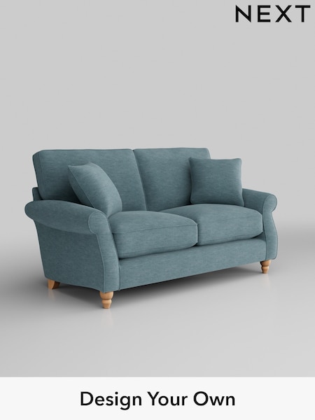 Fine Chenille Easy Clean/Mid Blue Ashford Relaxed Sit (M91245) | £1,325