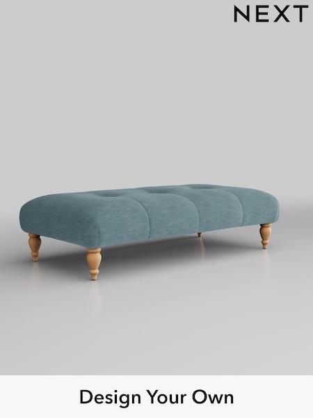 Fine Chenille Easy Clean/Mid Blue Erin Buttoned Back Deep Relaxed Sit (M91246) | £499